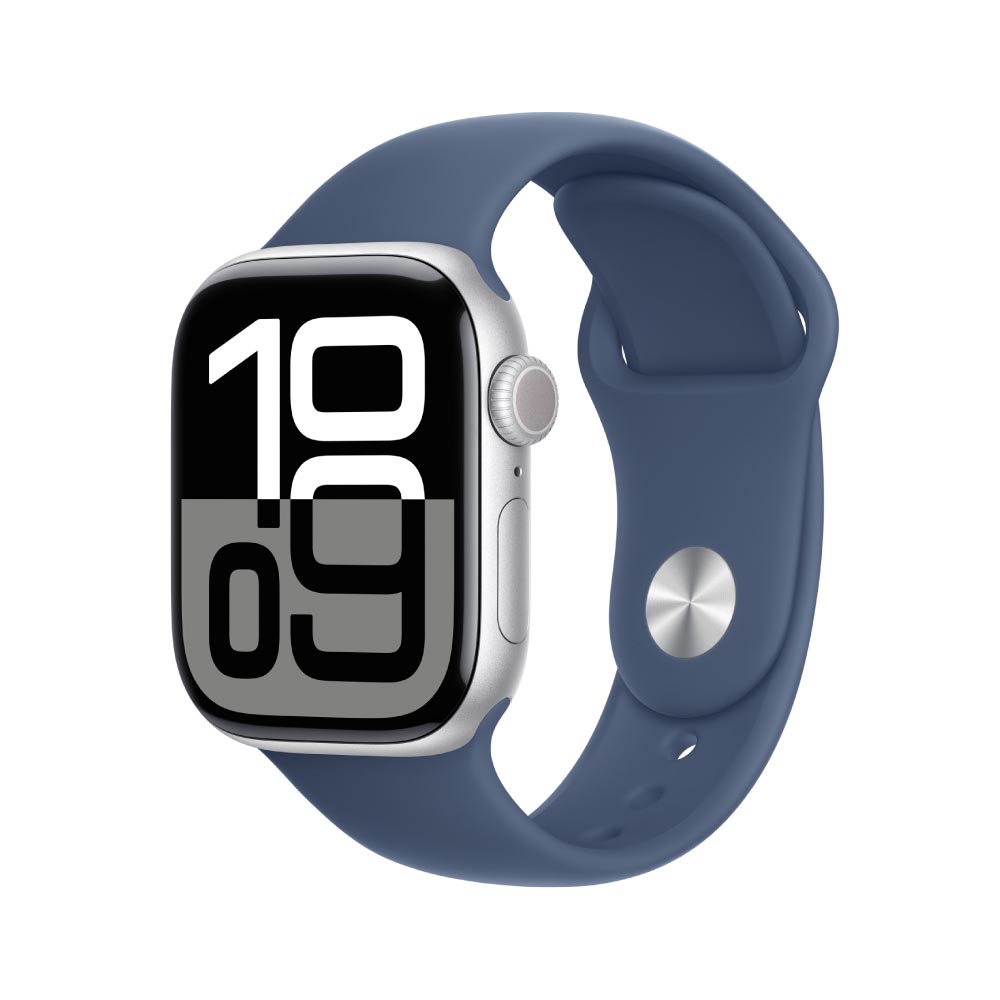 Silver Aluminium Case with Denim Sport Band - S/M